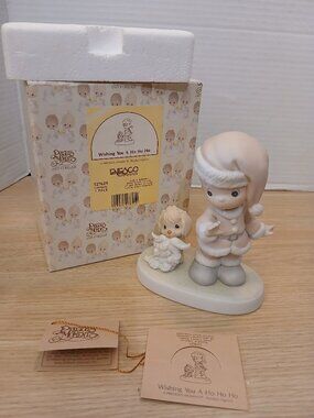 Precious Moments Wishing You A Ho,Ho,Ho Porcelain Figurine Christmas 527629